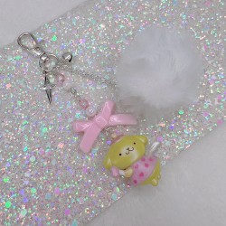 Sanrio Angel Faux Fur Charm Pom Pom Purin